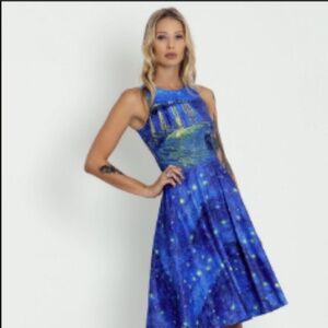 STARRY NIGHT OVER THE RHÔNE PRINCESS MIDI DRESS SIZE - XL